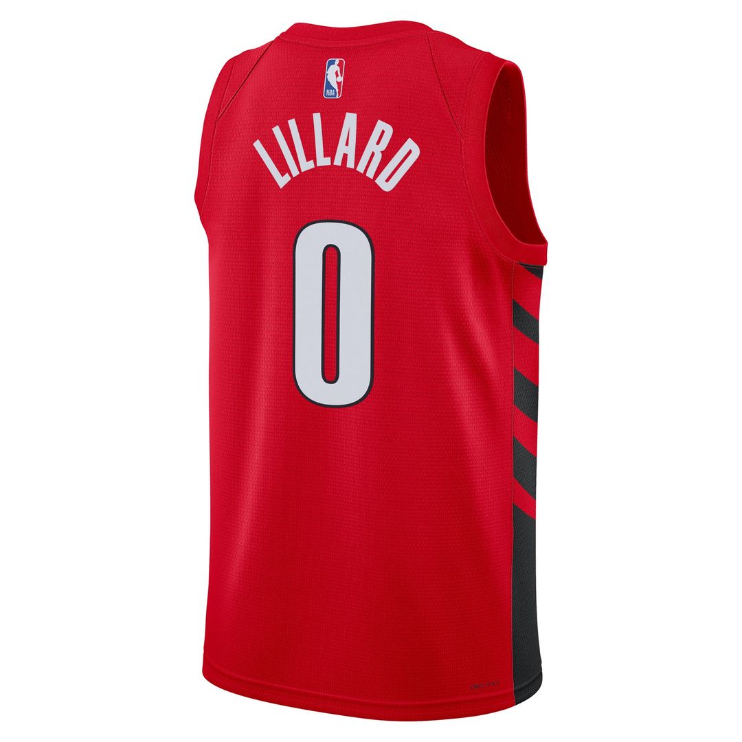 Damian Lillard Portland Trail Blazers Jordan Brand Unisex Swingman Jersey - Red - Statement Edition Official NBA Team Apparel Basketball Fan Gear