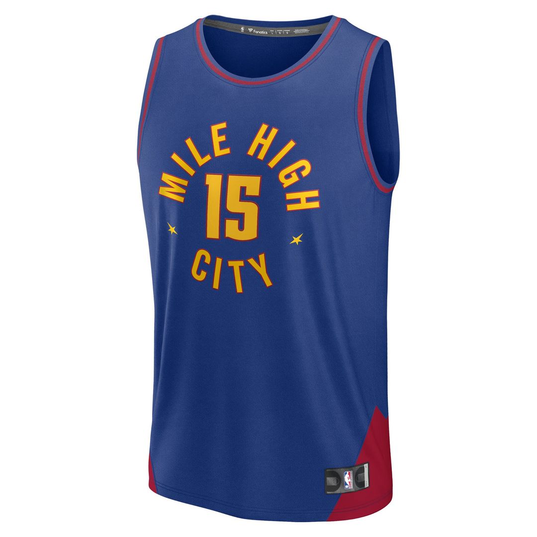 Nikola Jokic Denver Nuggets Fanatics Youth Fast Break Replica Player Jersey - Statement Edition - Blue Official NBA Team Apparel Basketball Fan Gear
