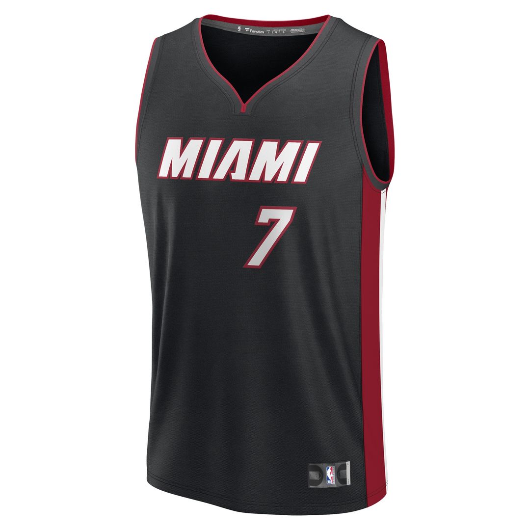 Kel'el Ware Miami Heat Fanatics Youth Fast Break Replica Player Jersey - Icon Edition - Black Official NBA Team Apparel Basketball Fan Gear