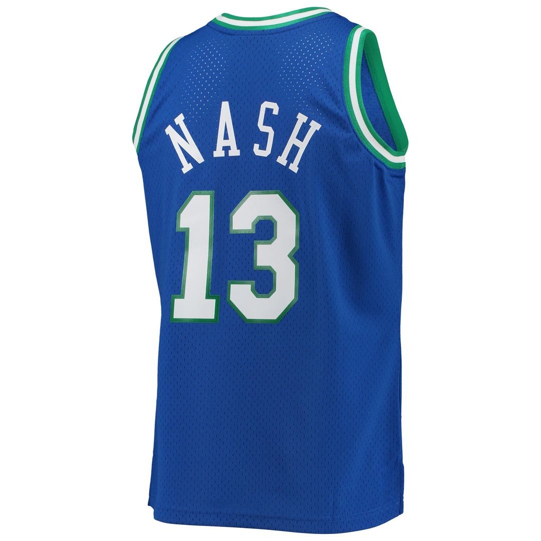 Steve Nash Dallas Mavericks Mitchell & Ness 1998/99 Hardwood Classics Swingman Jersey - Blue Official NBA Team Apparel Basketball Fan Gear