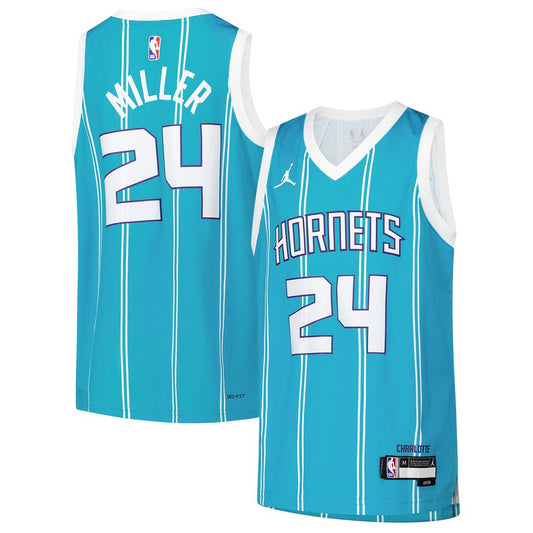 Brandon Miller Charlotte Hornets Nike Youth Swingman Jersey - Icon Edition - Teal Official NBA Team Apparel Basketball Fan Gear