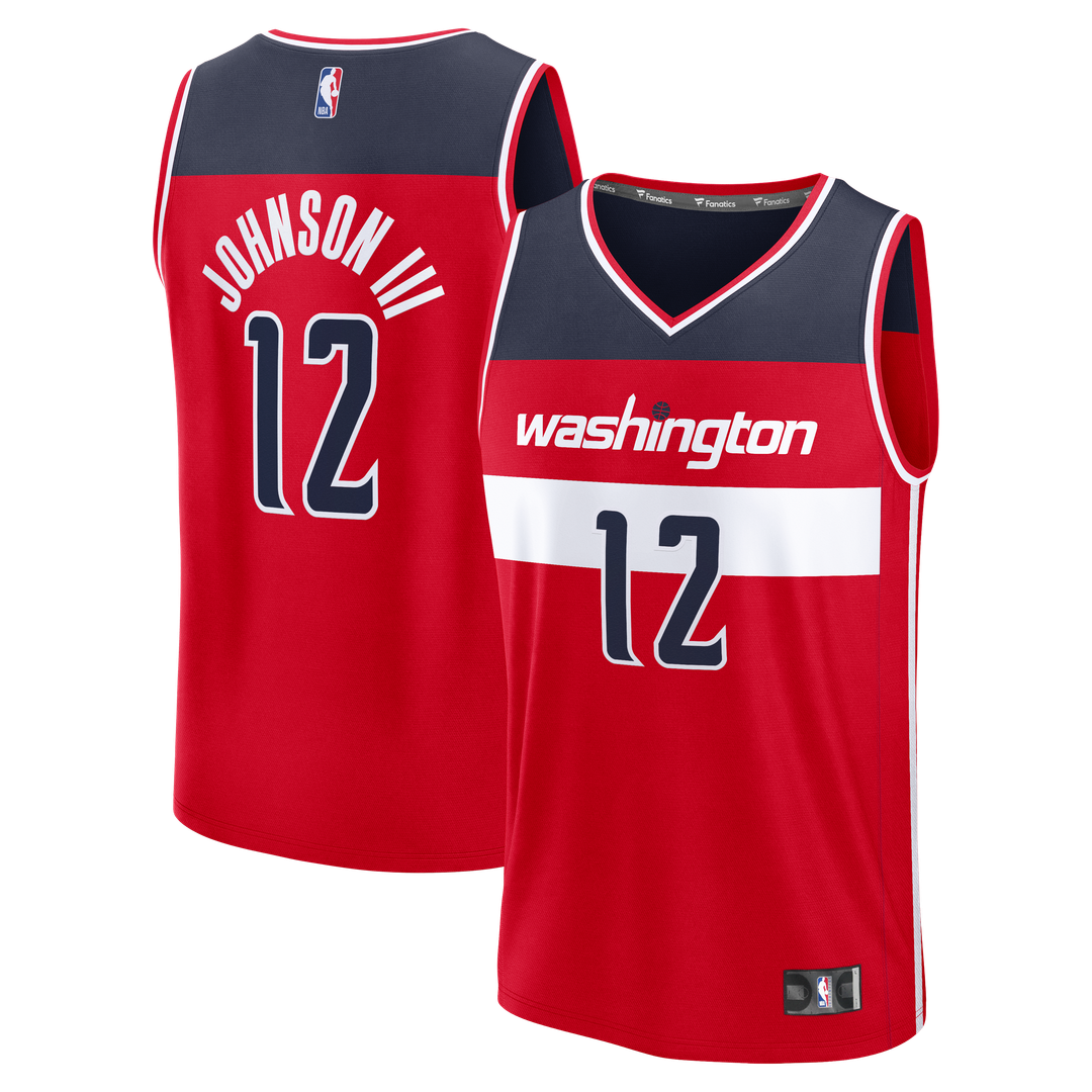 Tre Johnson III Washington Wizards Fanatics Fast Break Replica Jersey - Icon Edition - Red Official NBA Team Apparel Basketball Fan Gear