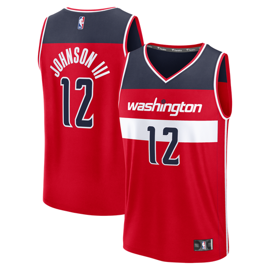 Tre Johnson III Washington Wizards Fanatics Fast Break Replica Jersey - Icon Edition - Red Official NBA Team Apparel Basketball Fan Gear