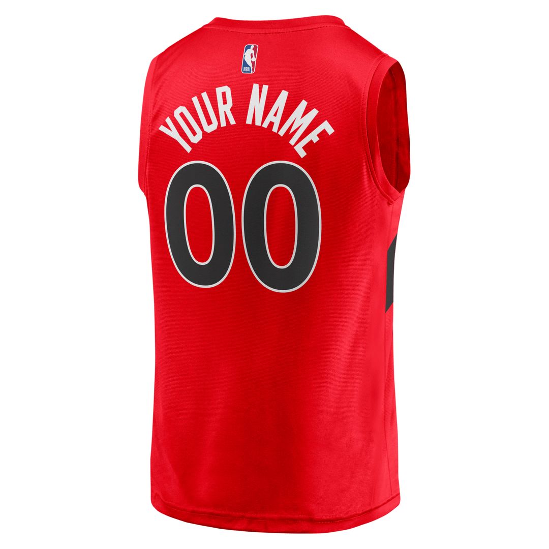 Toronto Raptors Fanatics Fast Break Replica Custom Jersey - Icon Edition - Red Official NBA Team Apparel Basketball Fan Gear
