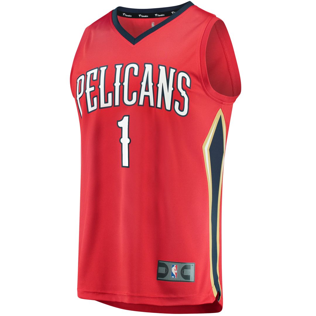 Zion Williamson New Orleans Pelicans Fanatics Replica Fast Break Jersey White - Association Edition Official NBA Team Apparel Basketball Fan Gear