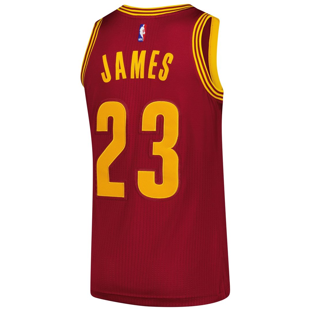LeBron James Cleveland Cavaliers Mitchell & Ness Hardwood Classics 2015/16 Authentic Jersey - Wine Official NBA Team Apparel Basketball Fan Gear