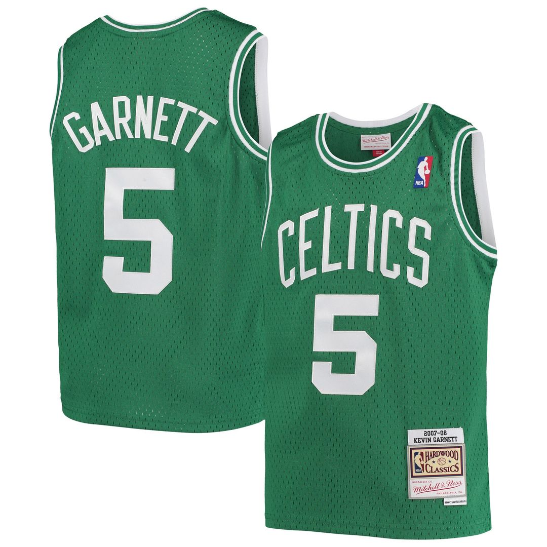 Kevin Garnett Boston Celtics Mitchell & Ness Youth 2007/08 Hardwood Classics Swingman Jersey - Kelly Green Official NBA Team Apparel Basketball Fan Ge