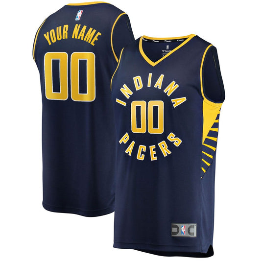 Indiana Pacers Fanatics Youth Fast Break Custom Replica Jersey Navy - Icon Edition Official NBA Team Apparel Basketball Fan Gear