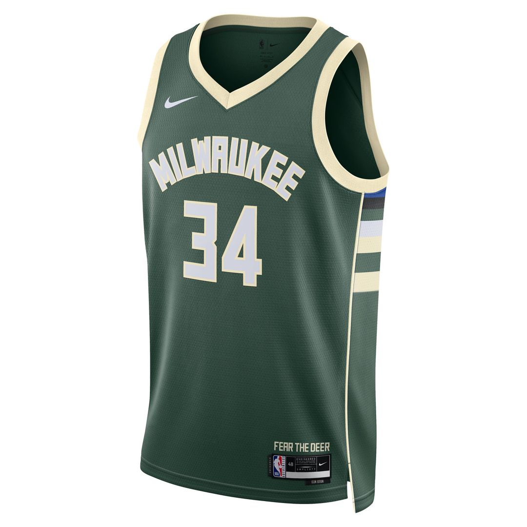 Giannis Antetokounmpo Milwaukee Bucks Nike Unisex Swingman Jersey - Icon Edition - Hunter Green Official NBA Team Apparel Basketball Fan Gear