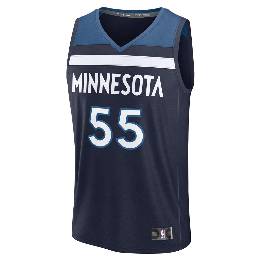 Luka Garza Minnesota Timberwolves Fanatics Fast Break Replica Player Jersey - Icon Edition - Navy Official NBA Team Apparel Basketball Fan Gear