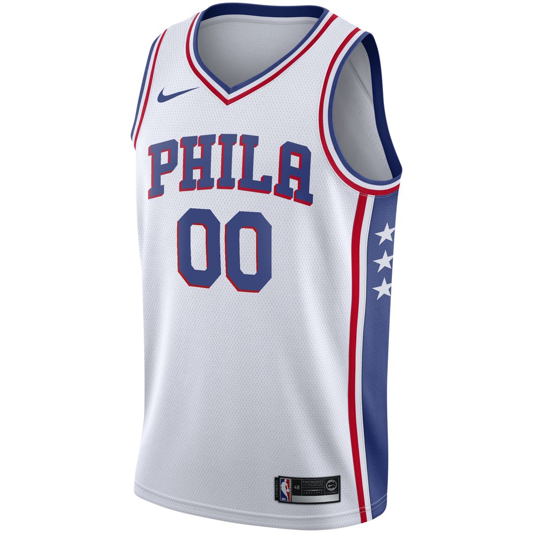 Philadelphia 76ers Nike 2020/21 Swingman Custom Jersey - Association Edition - White Official NBA Team Apparel Basketball Fan Gear