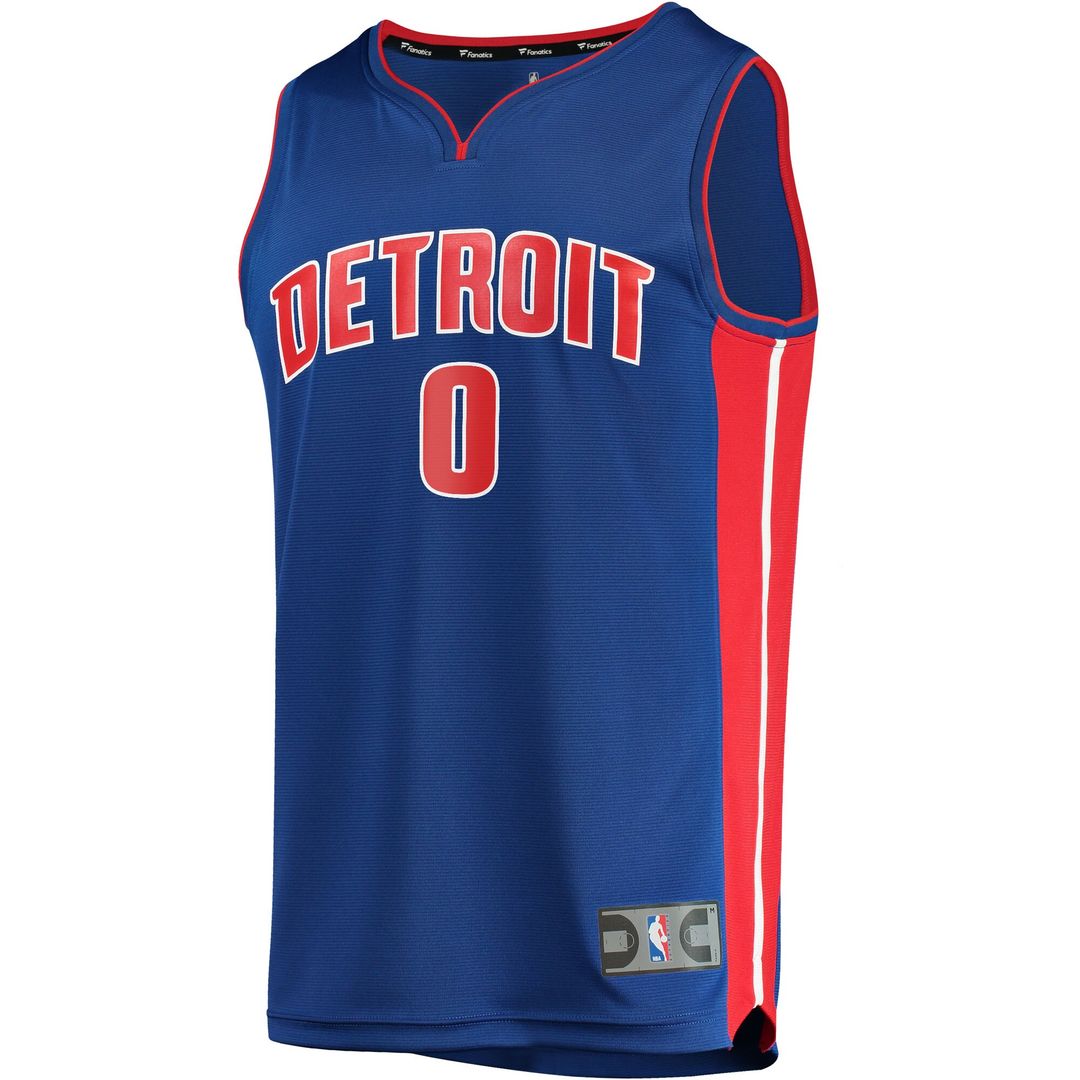 Jalen Duren Detroit Pistons Fanatics Fast Break Replica Jersey - Icon Edition - Blue Official NBA Team Apparel Basketball Fan Gear