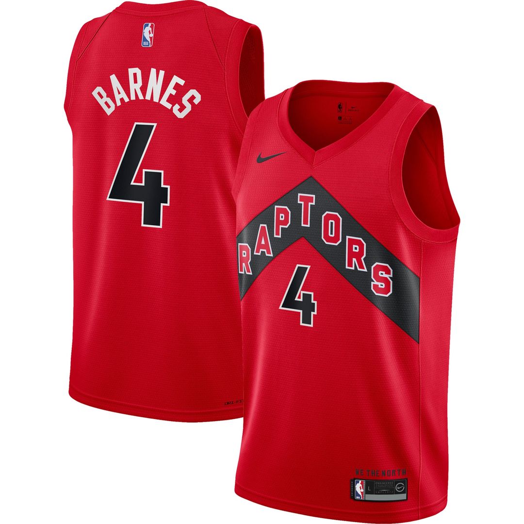 Scottie Barnes Toronto Raptors Nike Youth Swingman Jersey - Icon Edition - Red Official NBA Team Apparel Basketball Fan Gear