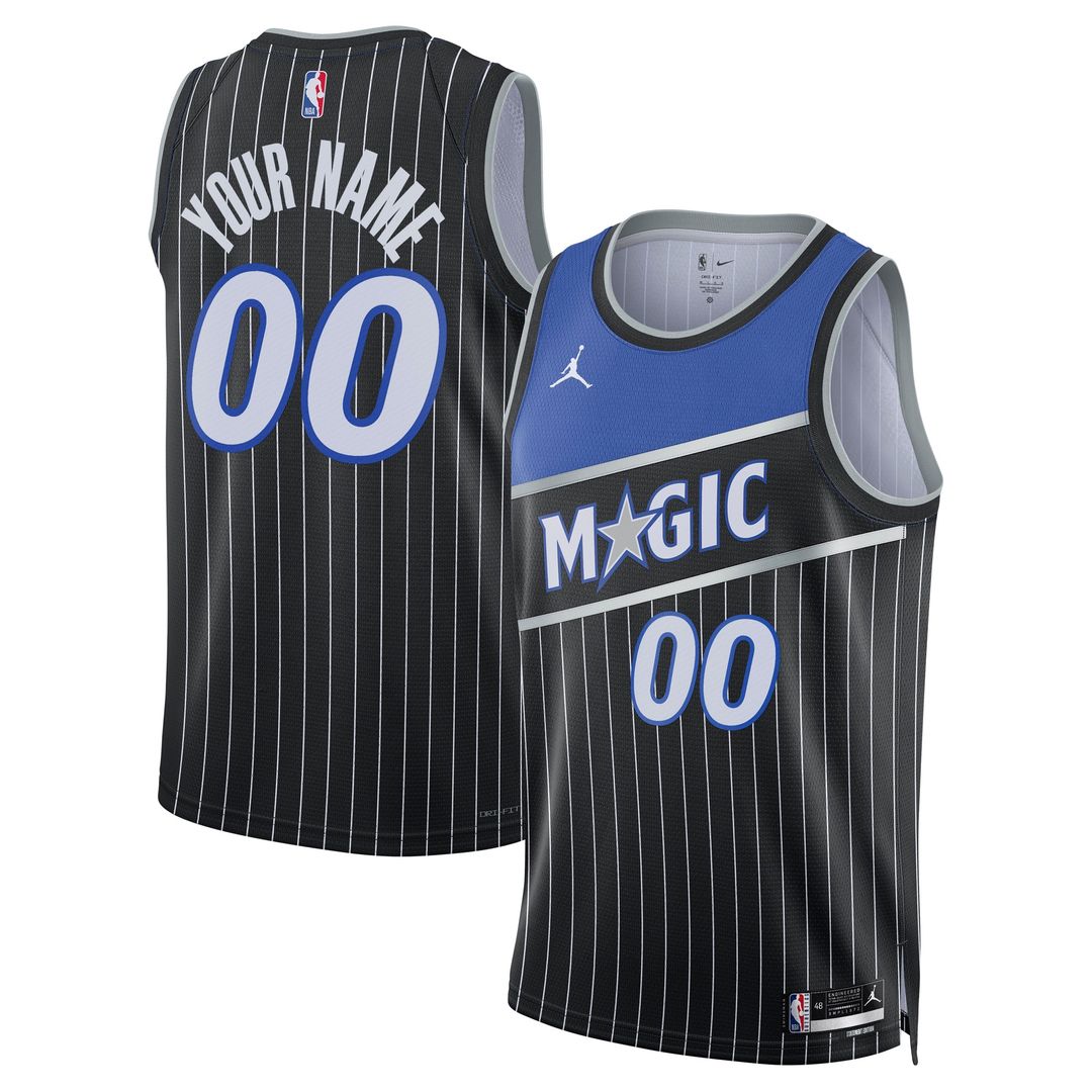 Orlando Magic Jordan Brand Unisex Swingman Custom Jersey - Statement Edition - Black Official NBA Team Apparel Basketball Fan Gear