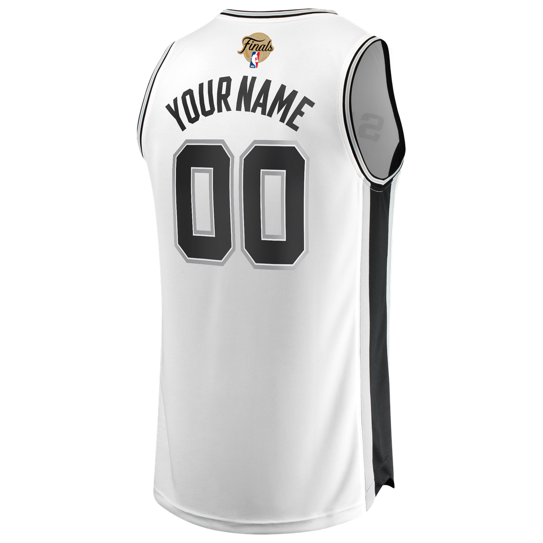 San Antonio Spurs Fanatics 2026 NBA Finals Fast Break Custom Jersey - Association Edition - White Official NBA Team Apparel Basketball Fan Gear