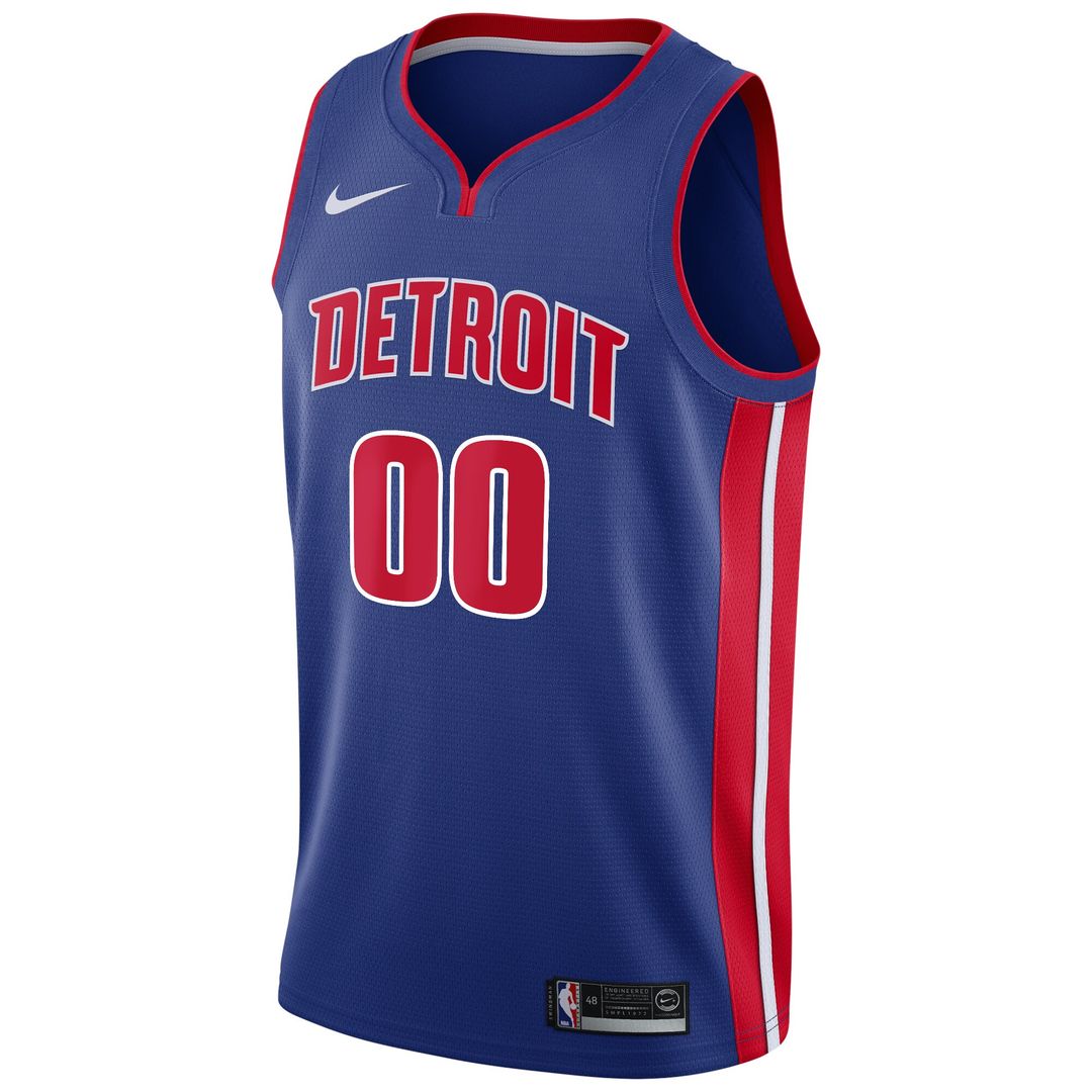 Detroit Pistons Nike Swingman Custom Jersey Blue - Icon Edition Official NBA Team Apparel Basketball Fan Gear