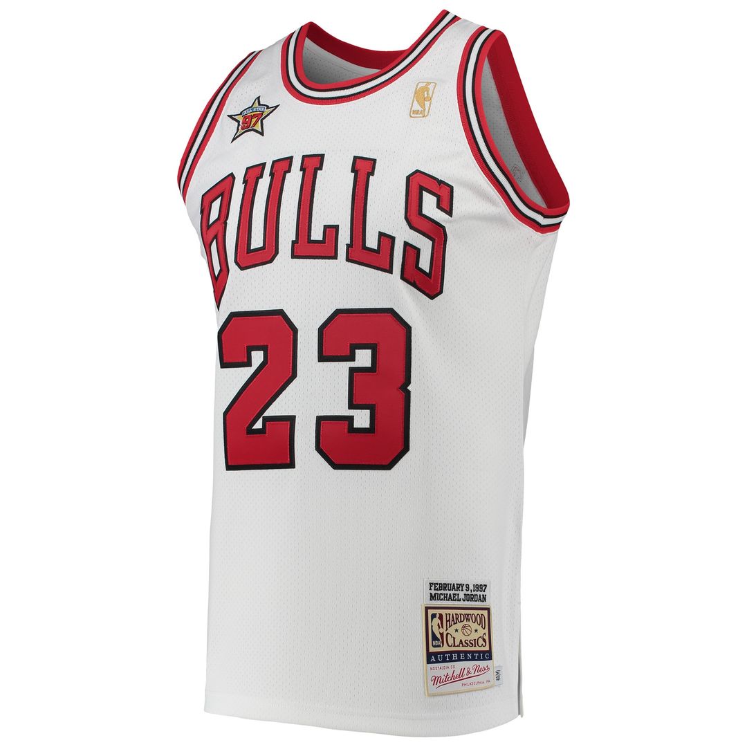 Michael Jordan Chicago Bulls Mitchell & Ness 1997 NBA All-Star Game Hardwood Classics Authentic Jersey - White Official NBA Team Apparel Basketball Fa