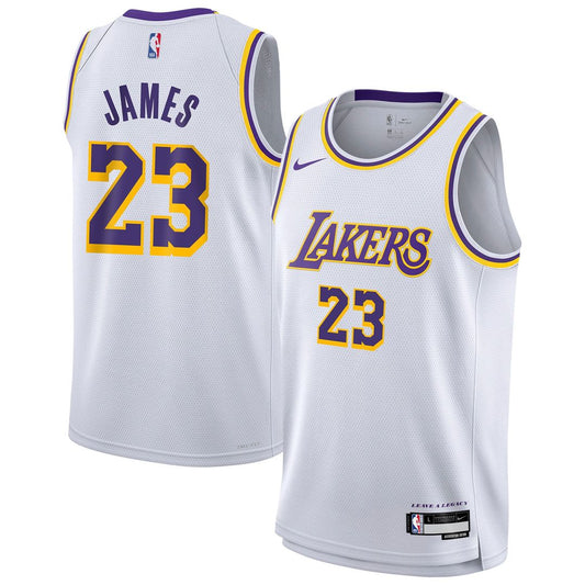 LeBron James Los Angeles Lakers Nike Youth Swingman Jersey - Association Edition - White Official NBA Team Apparel Basketball Fan Gear