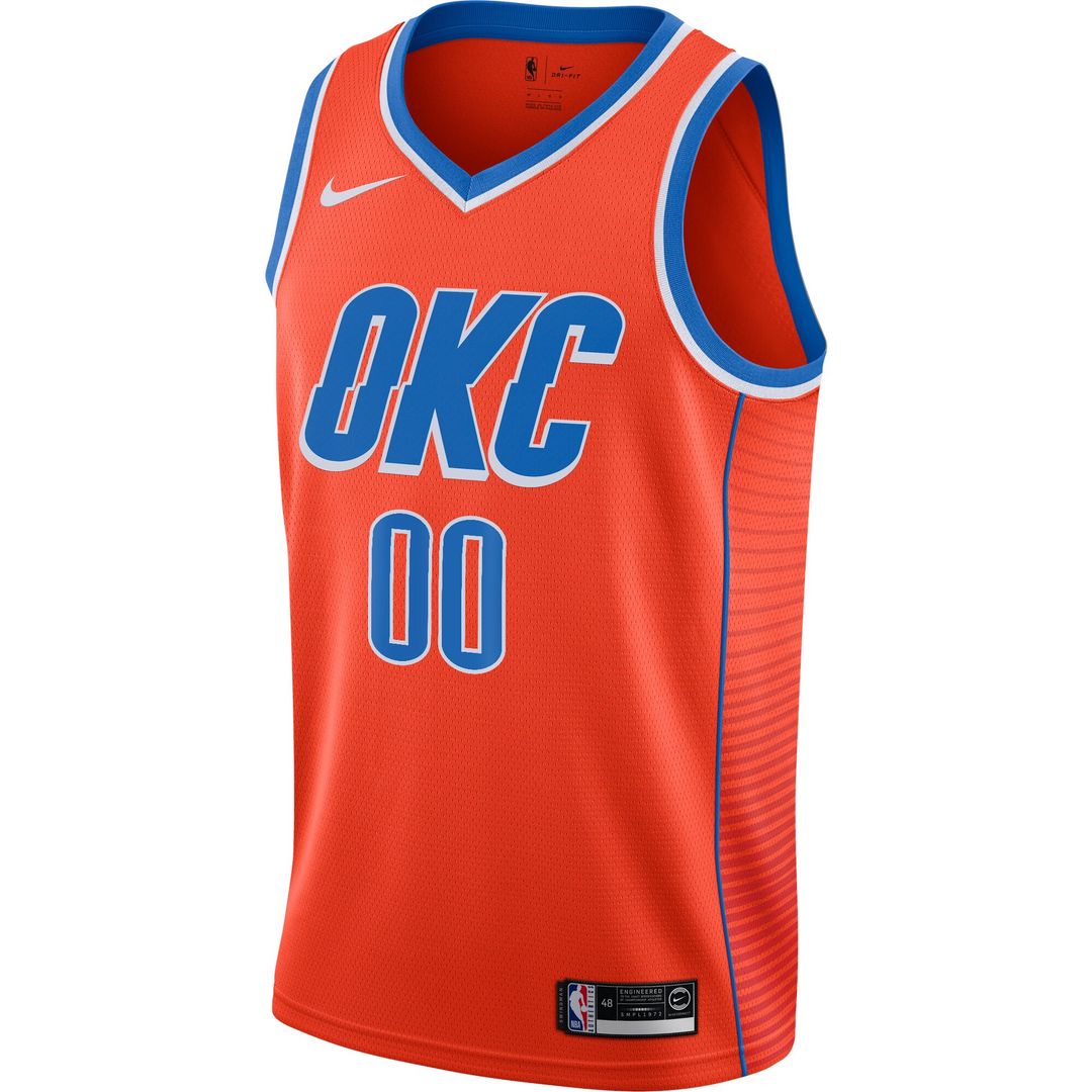 Oklahoma City Thunder Jordan Brand Swingman Custom Jersey - Statement Edition - Orange Official NBA Team Apparel Basketball Fan Gear