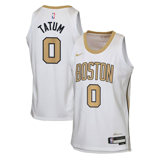 Jayson Tatum Boston Celtics Nike Youth 2025/26 City Edition Swingman Jersey - White Official NBA Team Apparel Basketball Fan Gear