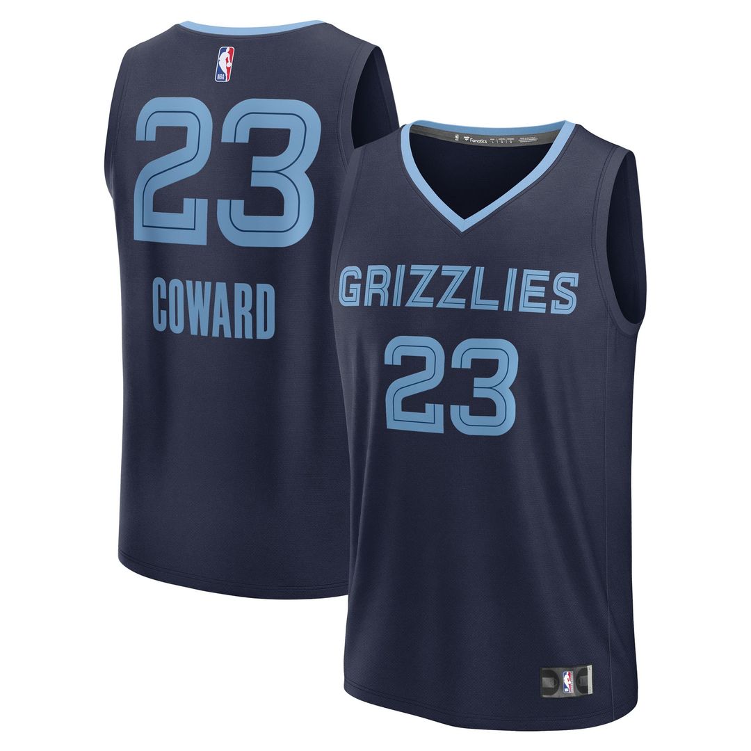 Cedric Coward Memphis Grizzlies Fanatics 2025 NBA Draft First Round Pick Fast Break Replica Jersey - Icon Edition - Navy Official NBA Team Apparel Bas