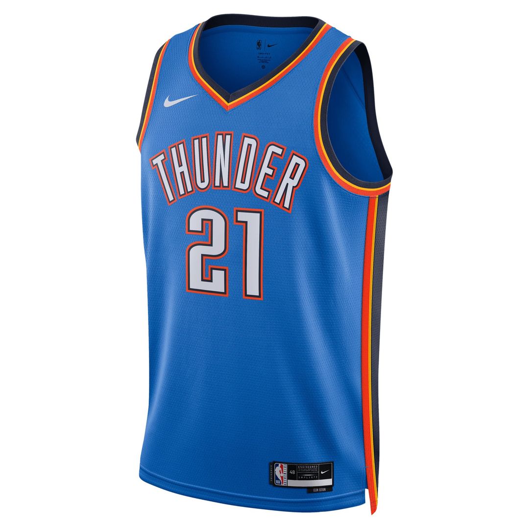 Aaron Wiggins Oklahoma City Thunder Nike Unisex Swingman Jersey - Icon Edition - Blue Official NBA Team Apparel Basketball Fan Gear