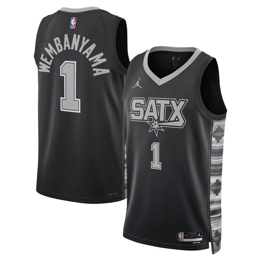 Victor Wembanyama San Antonio Spurs Jordan Brand Unisex Swingman Jersey - Statement Edition - Black Official NBA Team Apparel Basketball Fan Gear