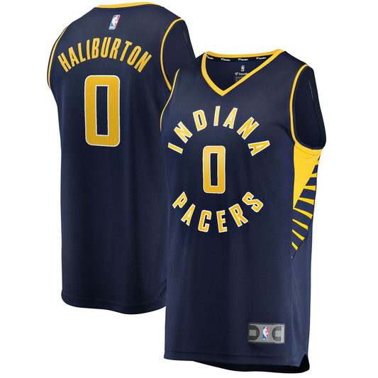 Tyrese Haliburton Indiana Pacers Fanatics Youth 2021/22 Fast Break Replica Jersey - Icon Edition - Navy Official NBA Team Apparel Basketball Fan Gear