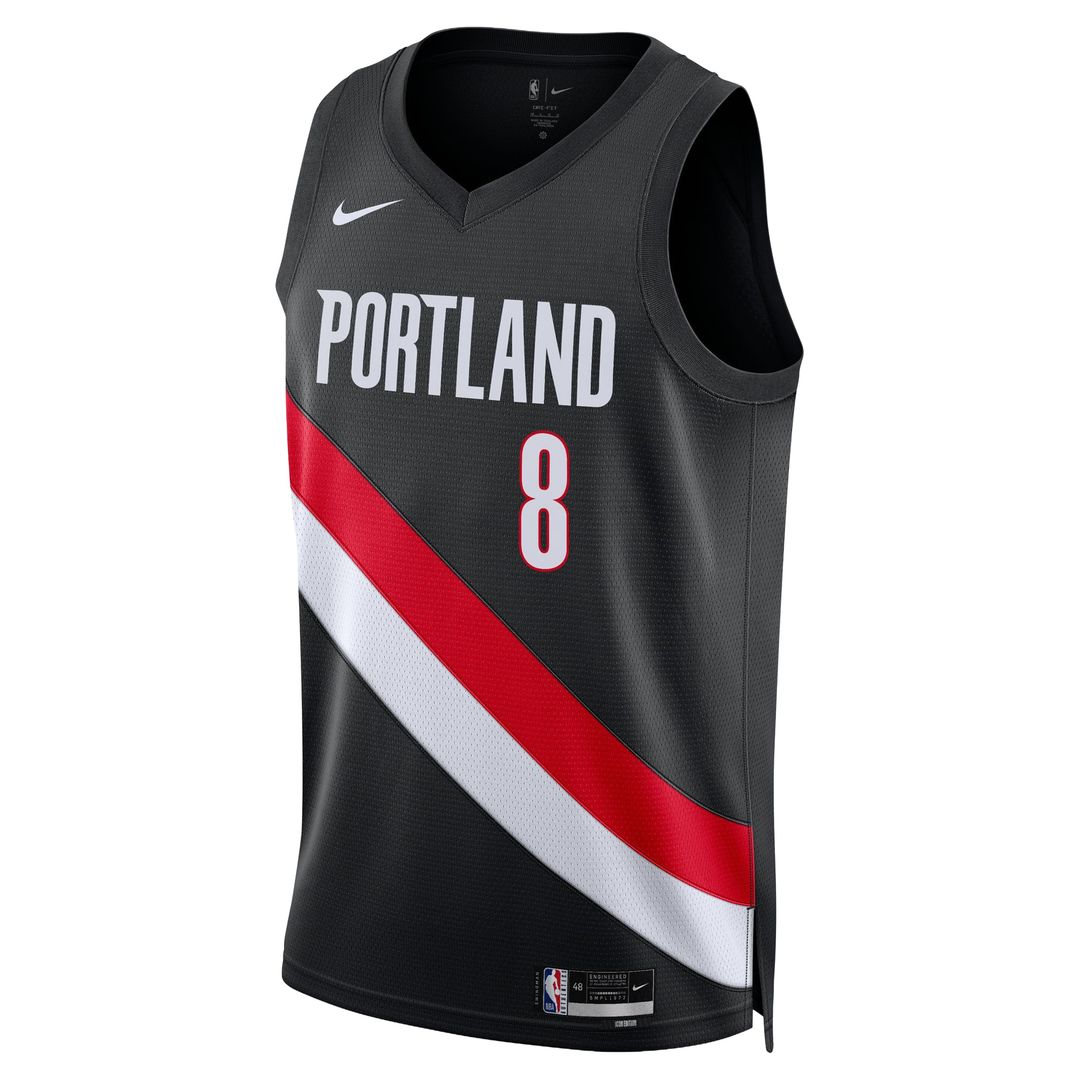 Deni Avdija Portland Trail Blazers Nike Unisex Swingman Jersey - Icon Edition - Black Official NBA Team Apparel Basketball Fan Gear