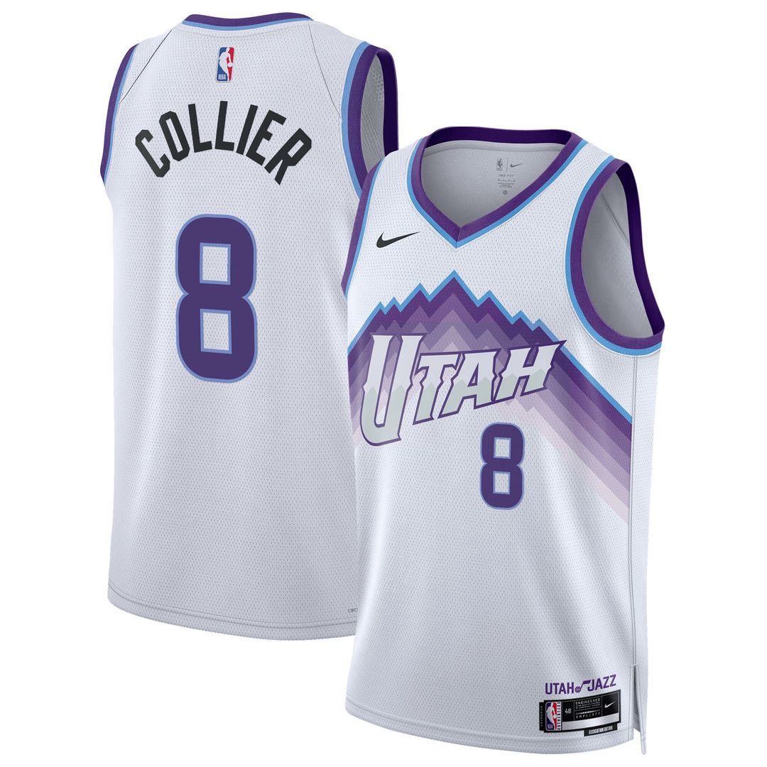 Isaiah Collier Utah Jazz Nike Unisex Swingman Jersey - Association Edition - White Official NBA Team Apparel Basketball Fan Gear