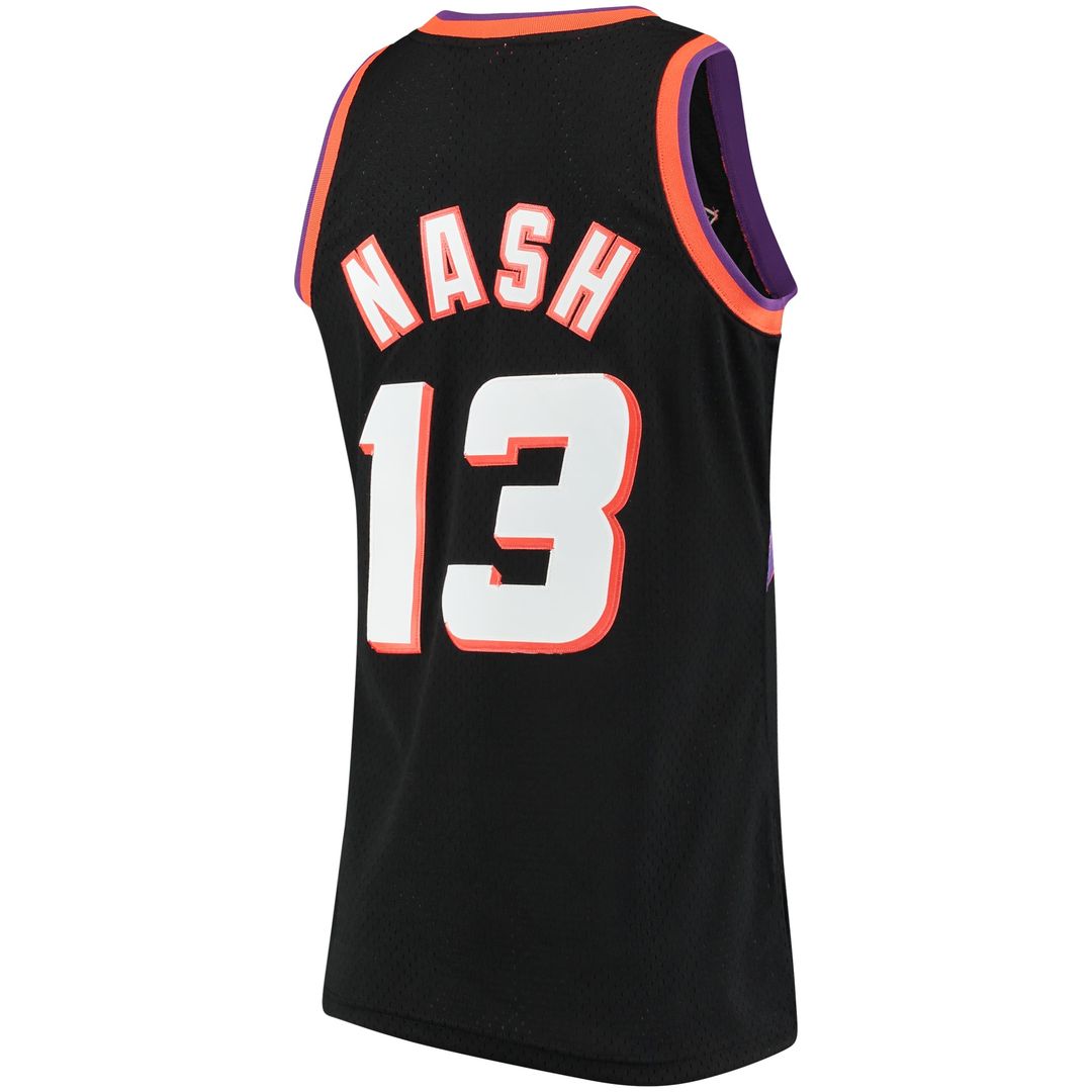 Steve Nash Phoenix Suns Mitchell & Ness 1996/97 Hardwood Classics Swingman Jersey - Black Official NBA Team Apparel Basketball Fan Gear