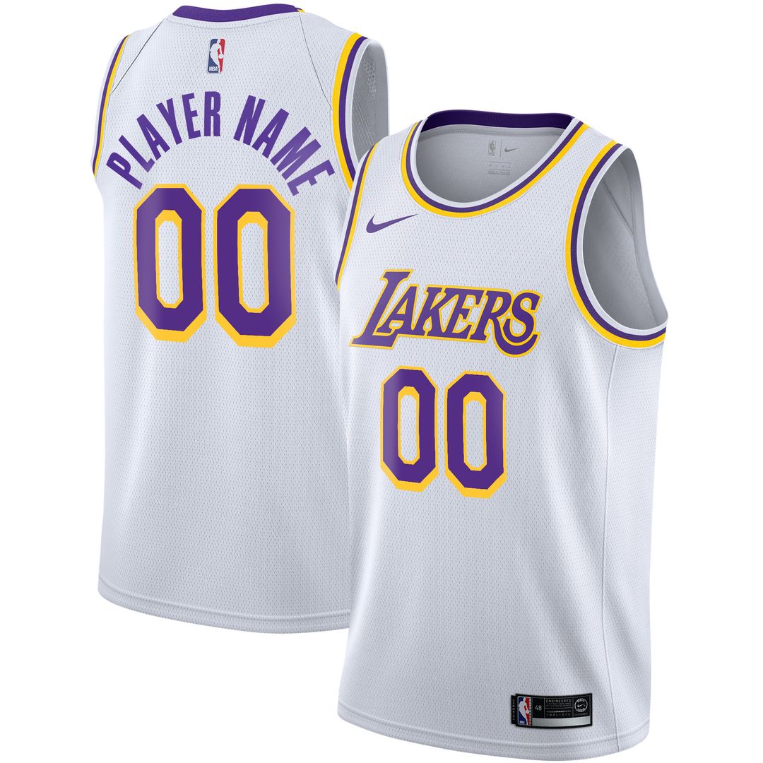 Los Angeles Lakers Nike 2020/21 Swingman Custom Jersey - Icon Edition - Gold Official NBA Team Apparel Basketball Fan Gear