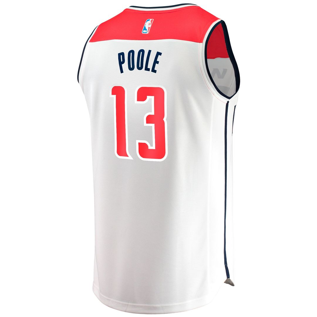 Jordan Poole Washington Wizards Fanatics Youth Fast Break Player Jersey - Association Edition - White Official NBA Team Apparel Basketball Fan Gear