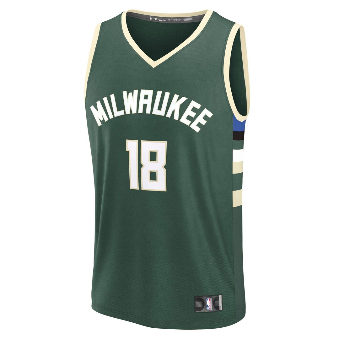 Kyle Kuzma Milwaukee Bucks Fanatics Fast Break Replica Player Jersey - Icon Edition - Hunter Green Official NBA Team Apparel Basketball Fan Gear