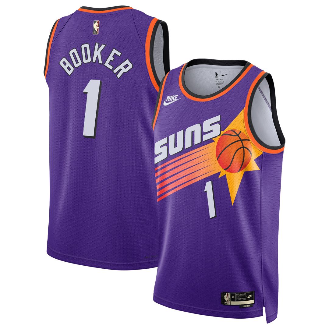 Devin Booker Phoenix Suns Nike Swingman Jersey - Classic Edition - Purple Official NBA Team Apparel Basketball Fan Gear
