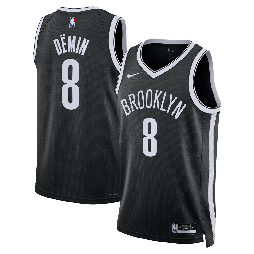 Egor Dëmin Brooklyn Nets Nike Unisex Swingman Jersey - Icon Edition - Black Official NBA Team Apparel Basketball Fan Gear