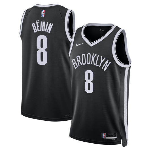 Egor Dëmin Brooklyn Nets Nike Unisex Swingman Jersey - Icon Edition - Black Official NBA Team Apparel Basketball Fan Gear