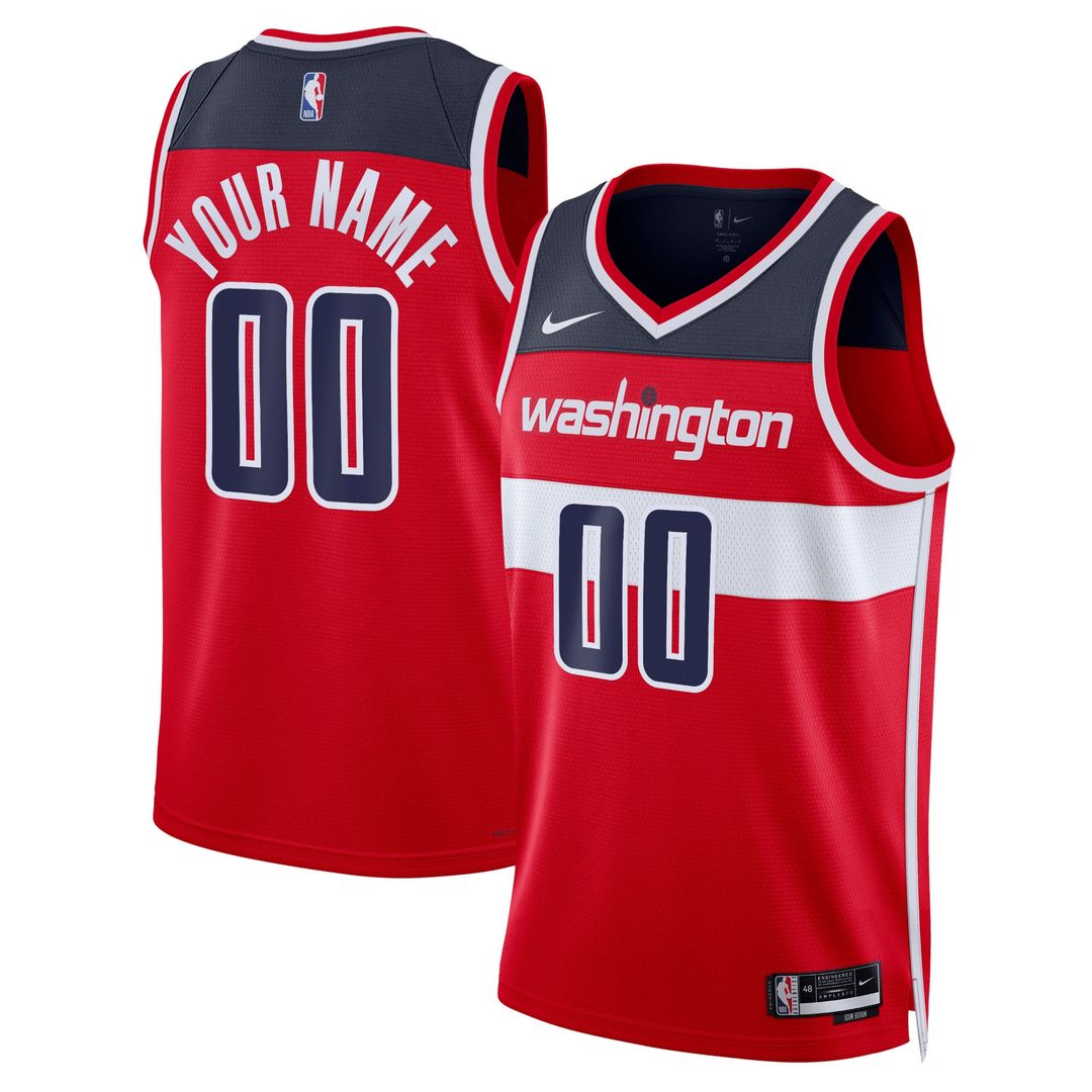 Washington Wizards Nike Unisex Swingman Custom Jersey White - Association Edition Official NBA Team Apparel Basketball Fan Gear
