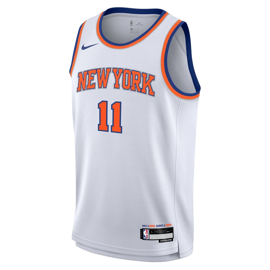 Jalen Brunson New York Knicks Nike Youth Association Swingman Jersey - White Official NBA Team Apparel Basketball Fan Gear