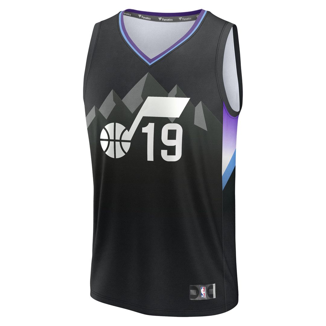 Ace Bailey Utah Jazz Fanatics Youth 2025 NBA Draft First Round Pick Fast Break Replica Jersey - Statement Edition - Black Official NBA Team Apparel Ba