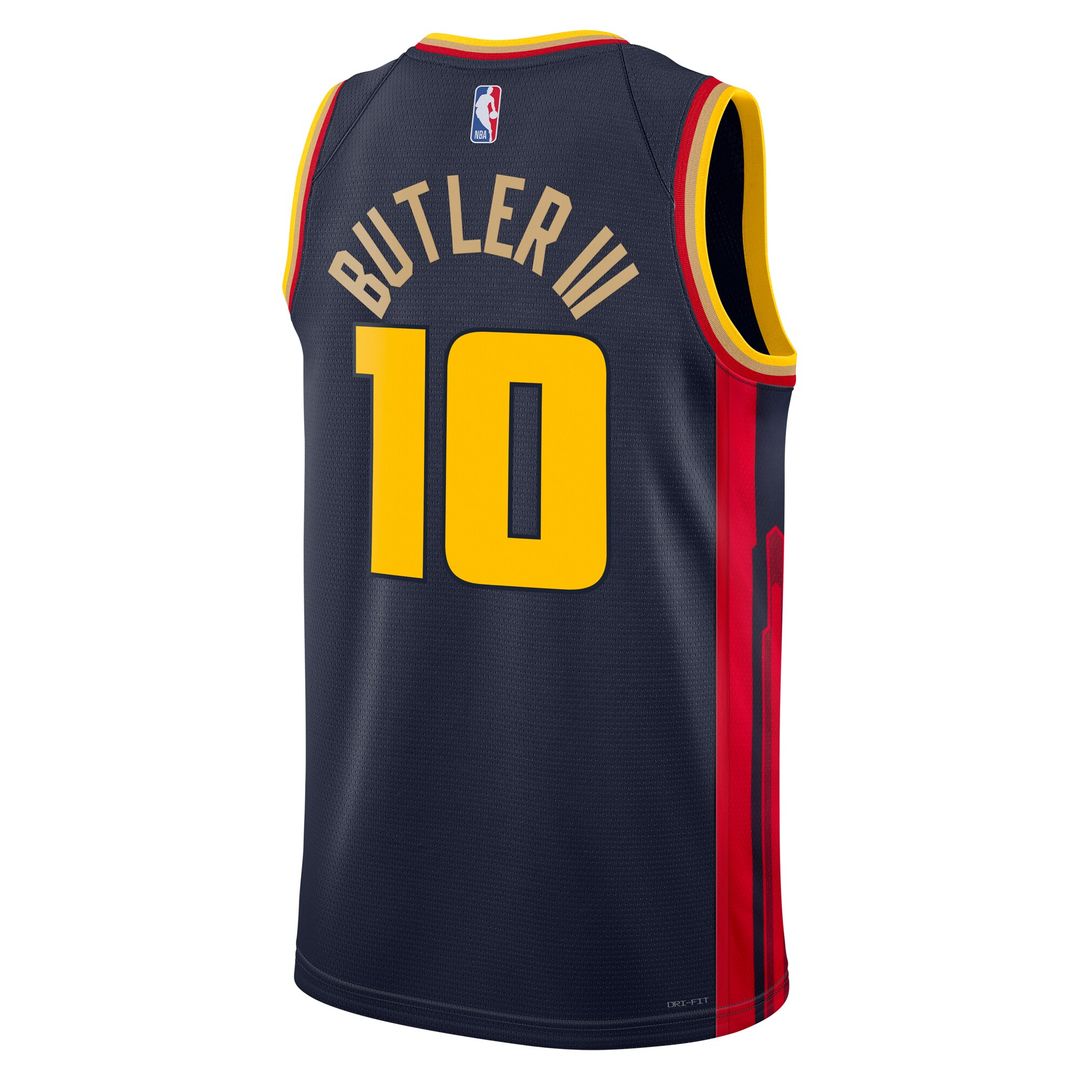 Jimmy Butler Golden State Warriors Nike Unisex Swingman Jersey - City Edition - Navy Official NBA Team Apparel Basketball Fan Gear