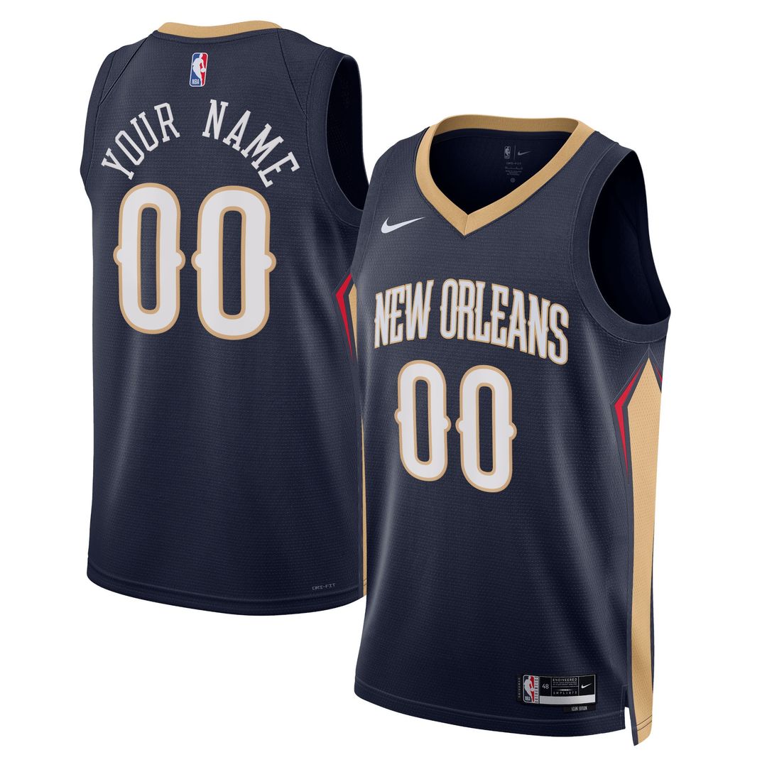 New Orleans Pelicans Nike Unisex Swingman Custom Jersey White - Association Edition Official NBA Team Apparel Basketball Fan Gear