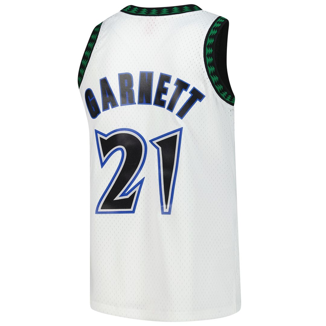 Kevin Garnett Minnesota Timberwolves Mitchell & Ness Hardwood Classics Swingman Jersey - White Official NBA Team Apparel Basketball Fan Gear