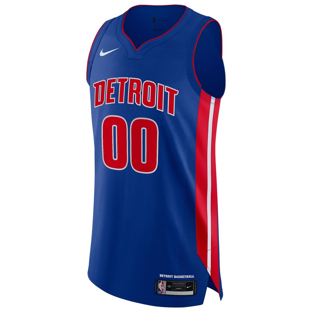 Detroit Pistons Nike Authentic Custom Jersey Blue - Icon Edition Official NBA Team Apparel Basketball Fan Gear