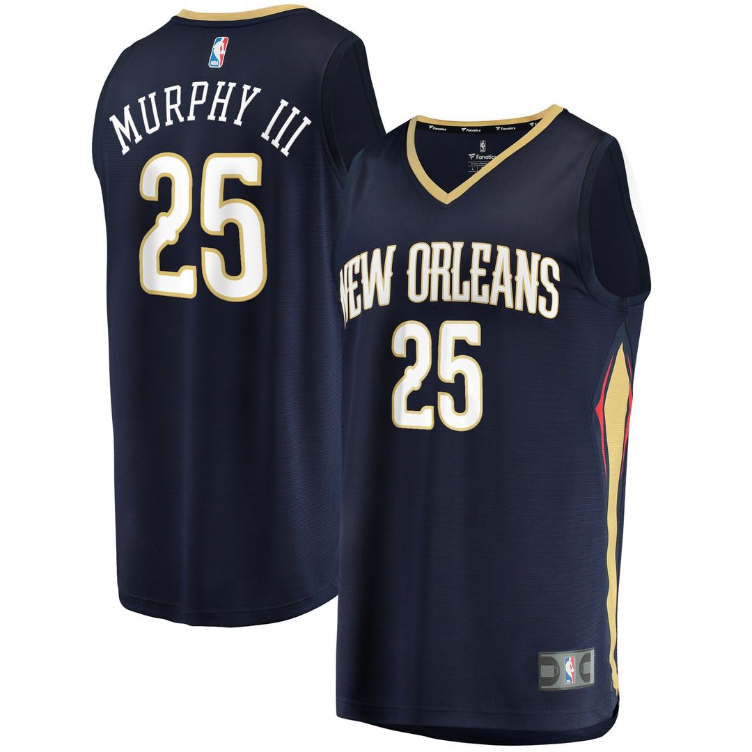 Trey Murphy III New Orleans Pelicans Fanatics Fast Break Replica Jersey - Icon Edition - Navy Official NBA Team Apparel Basketball Fan Gear
