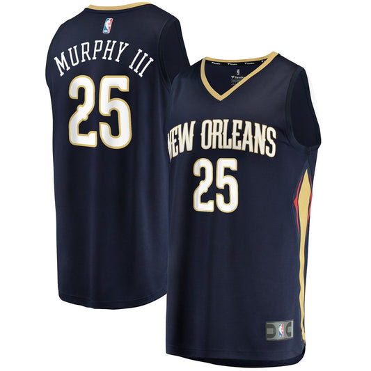 Trey Murphy III New Orleans Pelicans Fanatics Fast Break Replica Jersey - Icon Edition - Navy Official NBA Team Apparel Basketball Fan Gear