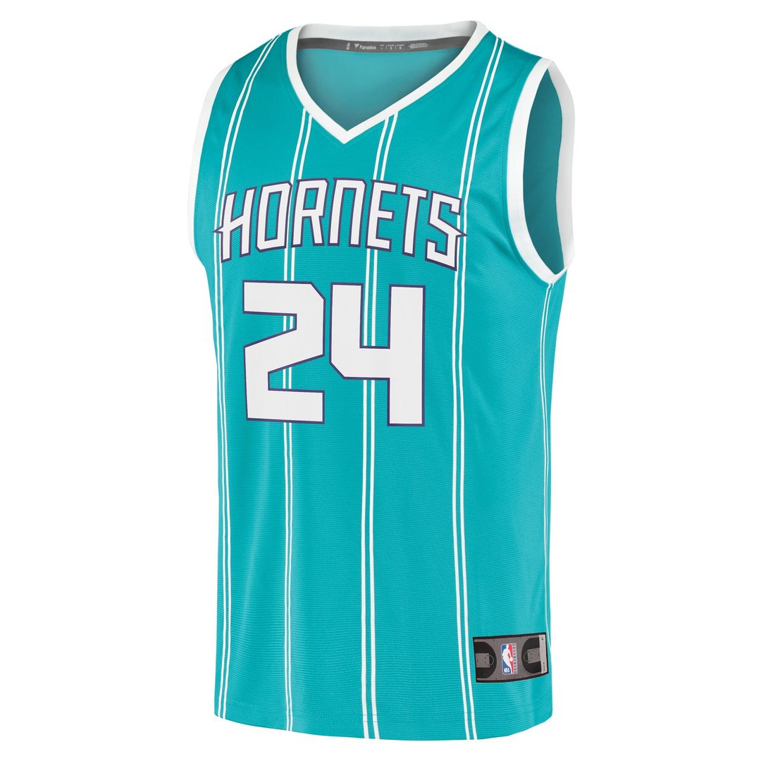 Brandon Miller Charlotte Hornets Fanatics Fast Break Replica Jersey - Icon Edition - Teal Official NBA Team Apparel Basketball Fan Gear