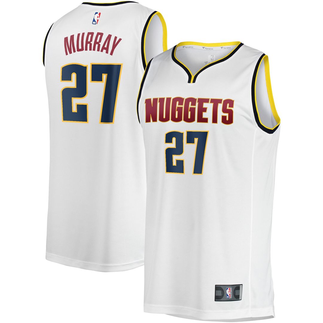 Jamal Murray Denver Nuggets Fanatics Fast Break Player Jersey - Association Edition - White Official NBA Team Apparel Basketball Fan Gear