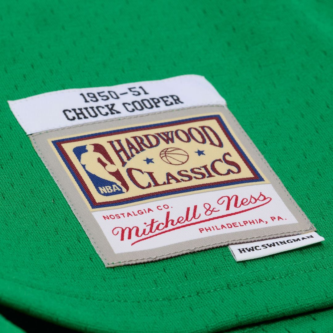 Chuck Cooper Boston Celtics Mitchell & Ness 1950-51 Pioneers Swingman Jersey - Kelly Green Official NBA Team Apparel Basketball Fan Gear