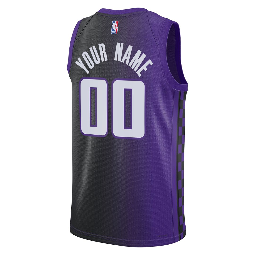 Sacramento Kings Jordan Brand Unisex Swingman Custom Jersey - Statement Edition - Purple Official NBA Team Apparel Basketball Fan Gear